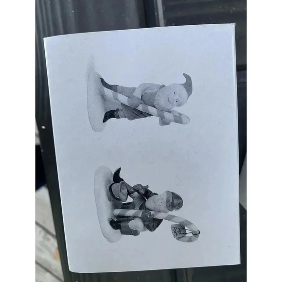 Department 56 Village Accessories Trees Road Snow Candy Cane Elves Set NIB Mint - Picture 9 of 10